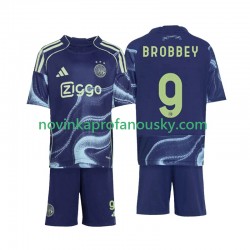 AFC Ajax Dres Brian Brobbey 9 Venkovní Fotbalové Dresy pro Děti 2025-2026 Krátký rukáv