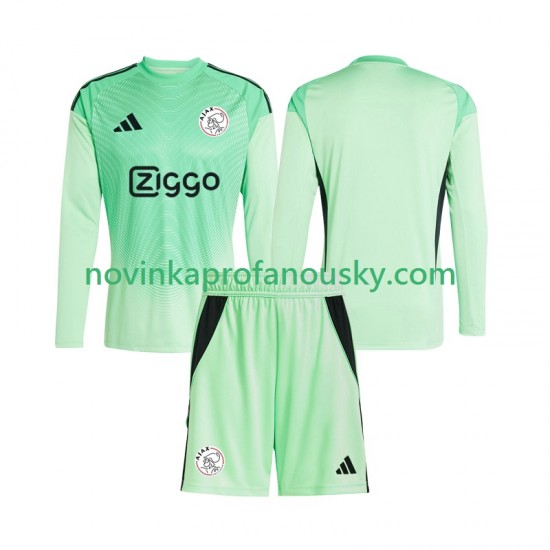AFC Ajax Dres Brankářské Domácí Fotbalové Dresy pro Děti 2025-2026 Dlouhý rukáv
