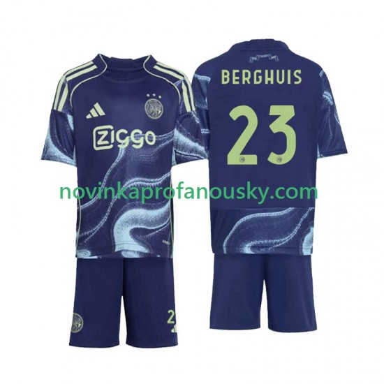 AFC Ajax Dres Steven Berghuis 23 Venkovní Fotbalové Dresy pro Děti 2025-2026 Krátký rukáv