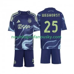 AFC Ajax Dres Wout Weghorst 25 Venkovní Fotbalové Dresy pro Děti 2025-2026 Krátký rukáv