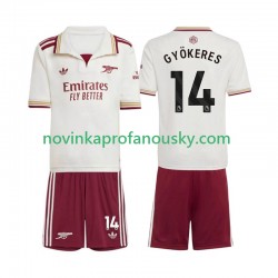 Arsenal Dres Viktor Gyokeres 14 Alternativní Fotbalové Dresy pro Děti 2025-2026 Krátký rukáv