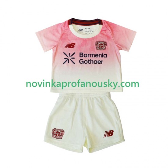 Bayer 04 Leverkusen Dres Venkovní Fotbalové Dresy pro Děti 2025-2026 Krátký rukáv