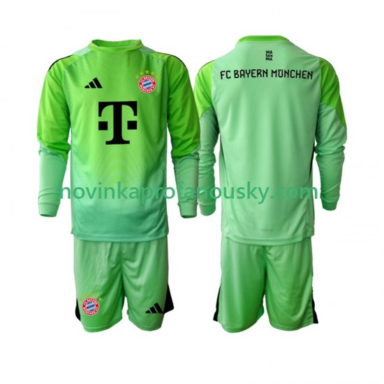 FC Bayern Mnichov Dres Brankářské Domácí Fotbalové Dresy pro Děti 2025-2026 Dlouhý rukáv