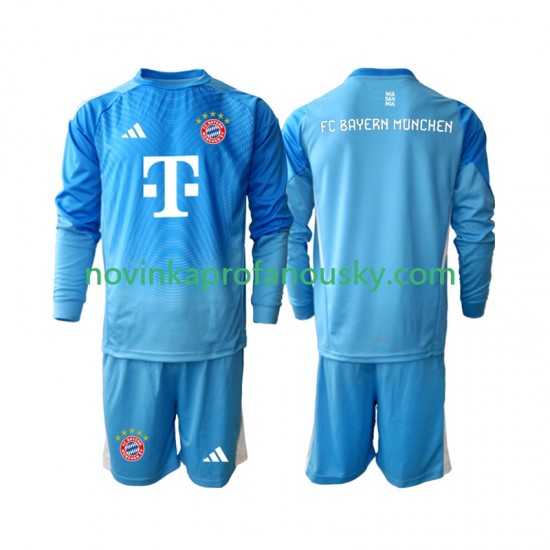 FC Bayern Mnichov Dres Brankářské Alternativní Fotbalové Dresy pro Děti 2025-2026 Dlouhý rukáv
