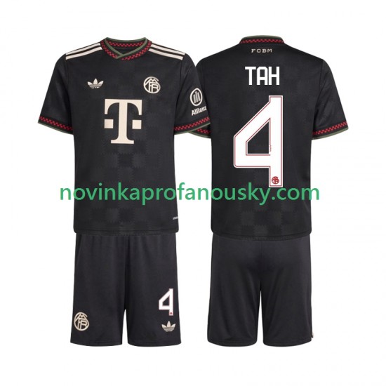 FC Bayern Mnichov Dres Jonathan Tah 4 Alternativní Fotbalové Dresy pro Děti 2025-2026 Krátký rukáv