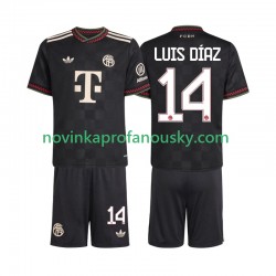 FC Bayern Mnichov Dres Luis Diaz 14 Alternativní Fotbalové Dresy pro Děti 2025-2026 Krátký rukáv