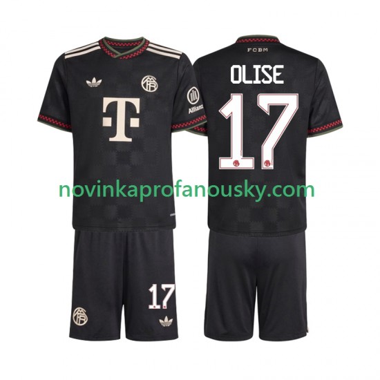 FC Bayern Mnichov Dres Michael Olise 17 Alternativní Fotbalové Dresy pro Děti 2025-2026 Krátký rukáv