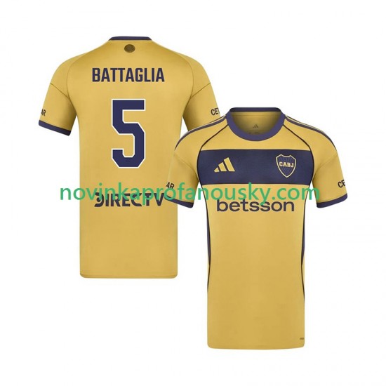 CA Boca Juniors Dres Rodrigo Battaglia 5 Venkovní Fotbalové Dresy pro Muže 2025-2026 Krátký rukáv