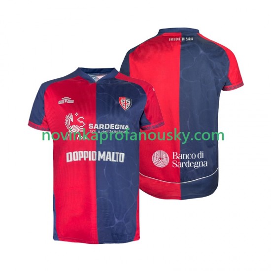 Cagliari Dres Domácí Fotbalové Dresy pro Muže 2025-2026 Krátký rukáv
