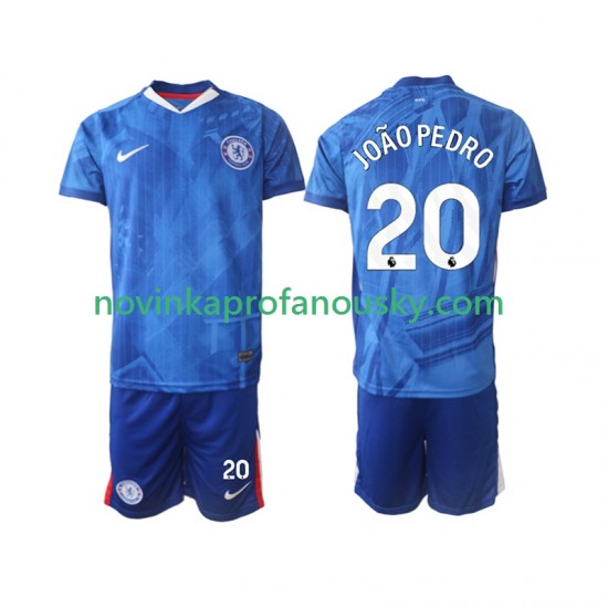 Chelsea Dres joao pedro 20 Domácí Fotbalové Dresy pro Děti 2025-2026 Krátký rukáv