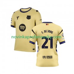 FC Barcelona Dres Frenkie de Jong 21 Champions League Venkovní Fotbalové Dresy pro Muže 2025-2026 Krátký rukáv