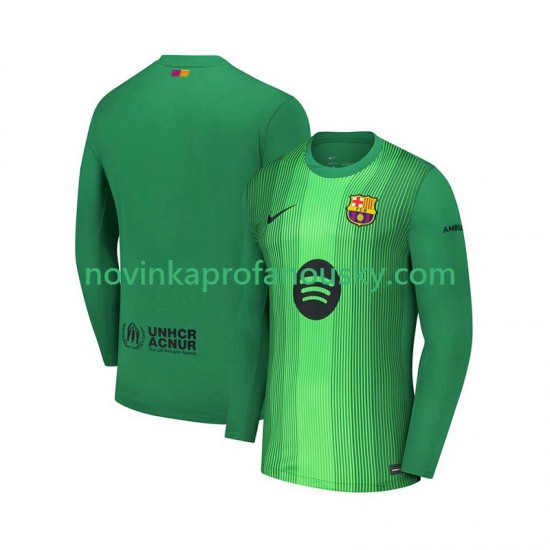 FC Barcelona Dres Brankářské Domácí Fotbalové Dresy pro Muže 2025-2026 Dlouhý rukáv
