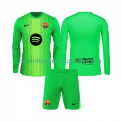 FC Barcelona Dres Brankářské Domácí Fotbalové Dresy pro Děti 2025-2026 Dlouhý rukáv