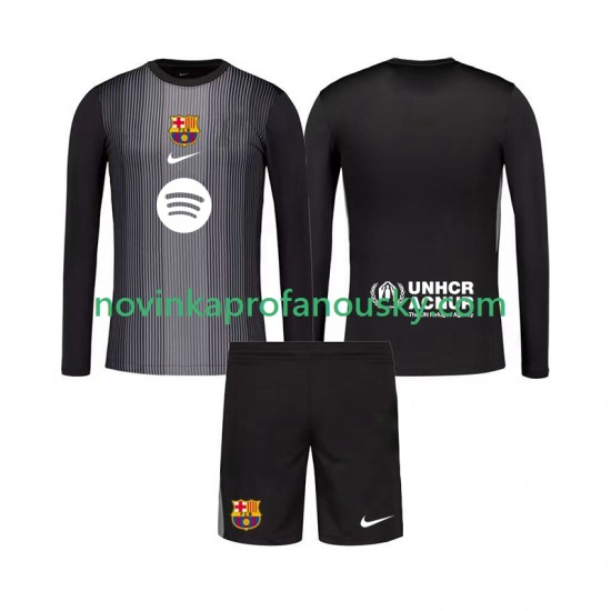 FC Barcelona Dres Brankářské Alternativní Fotbalové Dresy pro Děti 2025-2026 Dlouhý rukáv