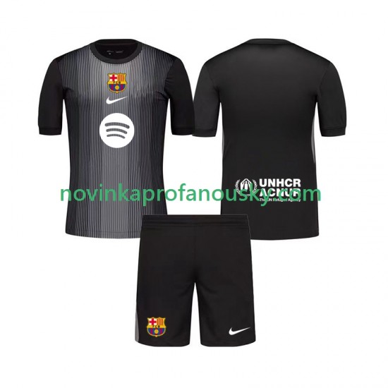 FC Barcelona Dres Brankářské Alternativní Fotbalové Dresy pro Děti 2025-2026 Krátký rukáv