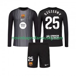 FC Barcelona Dres Szczesny 25 Brankářské Alternativní Fotbalové Dresy pro Děti 2025-2026 Dlouhý rukáv
