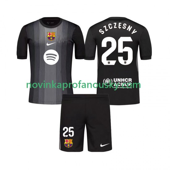 FC Barcelona Dres Szczesny 25 Brankářské Alternativní Fotbalové Dresy pro Děti 2025-2026 Krátký rukáv