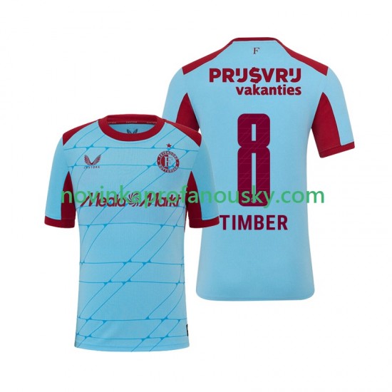 Feyenoord Rotterdam Dres Quinten Timber 8 Alternativní Fotbalové Dresy pro Muže 2025-2026 Krátký rukáv