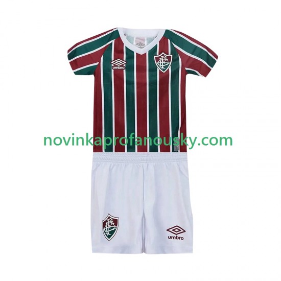 Fluminense Dres Domácí Fotbalové Dresy pro Děti 2025-2026 Krátký rukáv
