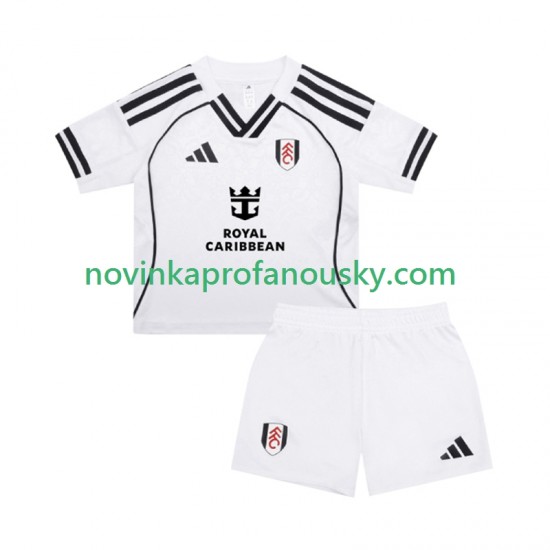 Fulham Dres Domácí Fotbalové Dresy pro Děti 2025-2026 Krátký rukáv
