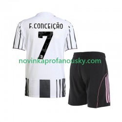 Juventus Dres Francisco Conceicao 7 Domácí Fotbalové Dresy pro Děti 2025-2026 Krátký rukáv