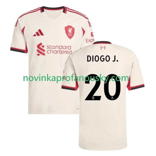 Liverpool Dres Diogo Jota 20 Venkovní Fotbalové Dresy pro Muže 2025-2026 Krátký rukáv