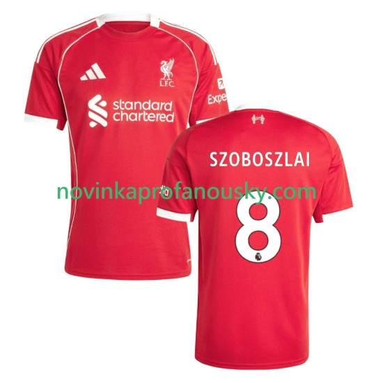 Liverpool Dres Dominik Szoboszlai 8 Domácí Fotbalové Dresy pro Muže 2025-2026 Krátký rukáv