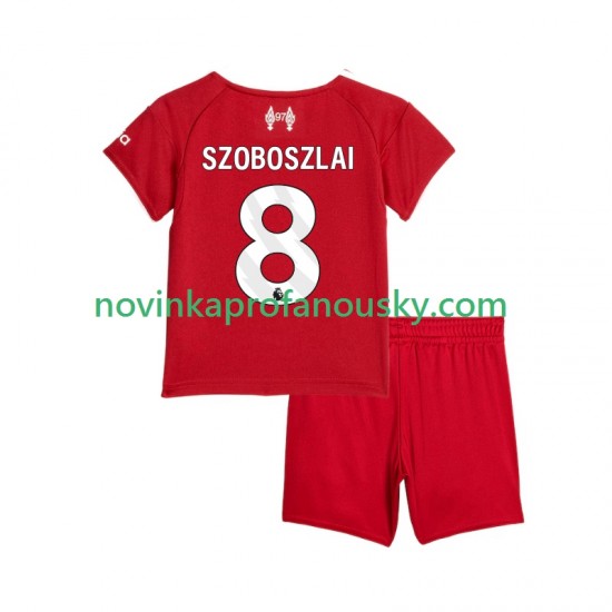 Liverpool Dres Dominik Szoboszlai 8 Domácí Fotbalové Dresy pro Děti 2025-2026 Krátký rukáv