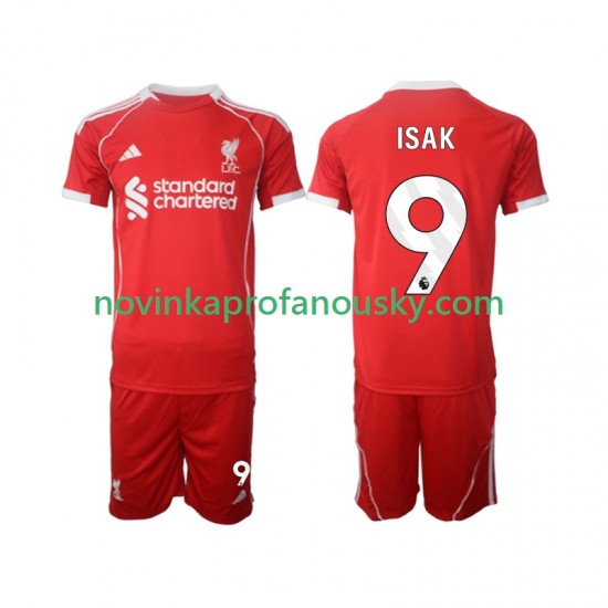 Liverpool Dres ISAK 9 Domácí Fotbalové Dresy pro Děti 2025-2026 Krátký rukáv