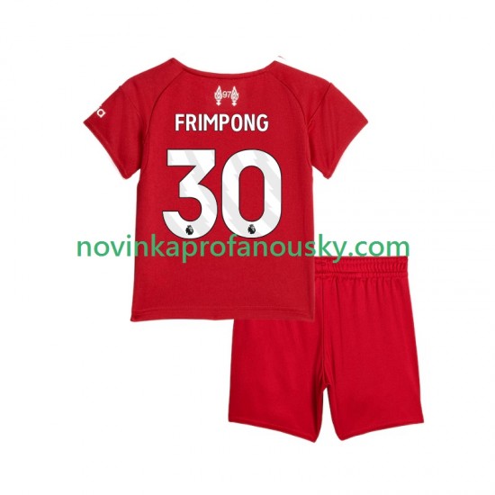 Liverpool Dres Jeremie Frimpong 30 Domácí Fotbalové Dresy pro Děti 2025-2026 Krátký rukáv