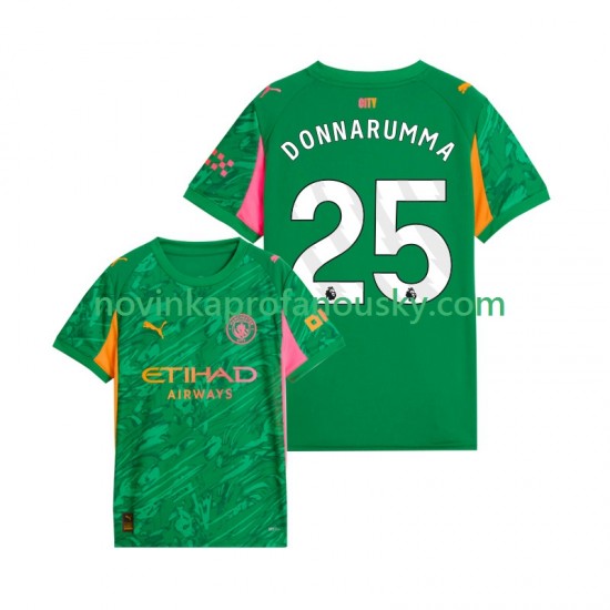 Manchester City Dres Gianluigi Donnarumma 25 Brankářské Domácí Fotbalové Dresy pro Muže 2025-2026 Krátký rukáv