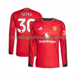 Manchester United Dres Benjamin Sesko 30 Domácí Fotbalové Dresy pro Muže 2025-2026 Dlouhý rukáv