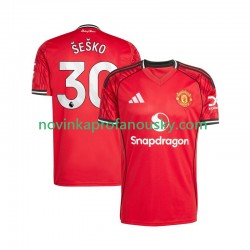 Manchester United Dres Benjamin Sesko 30 Domácí Fotbalové Dresy pro Muže 2025-2026 Krátký rukáv