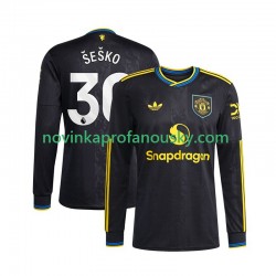 Manchester United Dres Benjamin Sesko 30 Alternativní Fotbalové Dresy pro Muže 2025-2026 Dlouhý rukáv