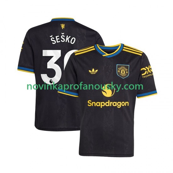 Manchester United Dres Benjamin Sesko 30 Alternativní Fotbalové Dresy pro Muže 2025-2026 Krátký rukáv