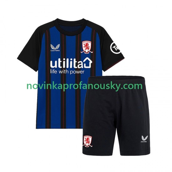 Middlesbrough Dres Venkovní Fotbalové Dresy pro Děti 2025-2026 Krátký rukáv
