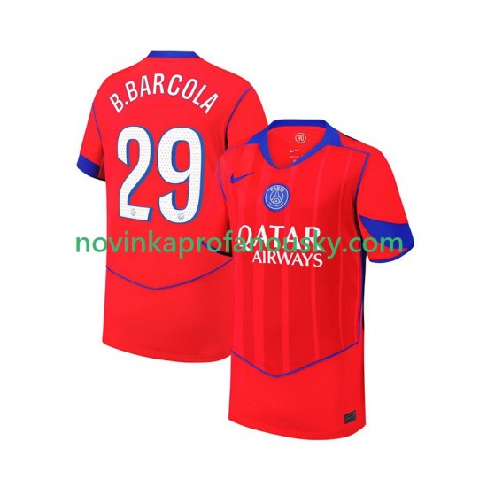 Paris Saint-Germain Dres Bradley Barcola 29 Alternativní Fotbalové Dresy pro Muže 2025-2026 Krátký rukáv