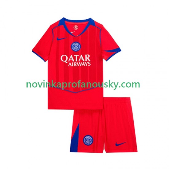Paris Saint-Germain Dres Alternativní Fotbalové Dresy pro Děti 2025-2026 Krátký rukáv