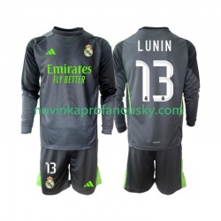 Real Madrid Dres Andriy Lunin 13 Brankářské Alternativní Fotbalové Dresy pro Děti 2025-2026 Dlouhý rukáv