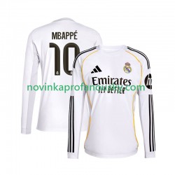 Real Madrid Dres Mbappé Kylian 10 Domácí Fotbalové Dresy pro Muže 2025-2026 Dlouhý rukáv
