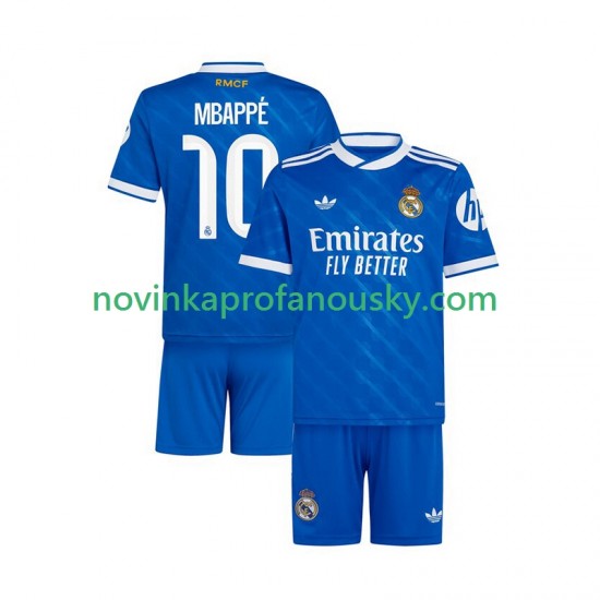 Real Madrid Dres Mbappé Kylian 10 Alternativní Fotbalové Dresy pro Děti 2025-2026 Krátký rukáv