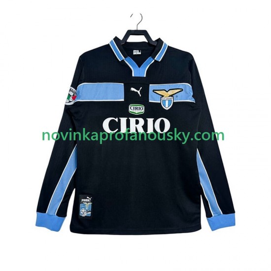 Lazio Řím Dres Retro Venkovní Fotbalové Dresy pro Muže 1998 1999 Dlouhý rukáv
