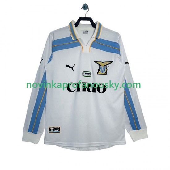 Lazio Řím Dres 2000 Retro Venkovní Fotbalové Dresy pro Muže 1999 Dlouhý rukáv