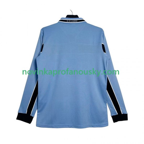 Lazio Řím Dres Retro Domácí Fotbalové Dresy pro Muže 1998 1999 Dlouhý rukáv