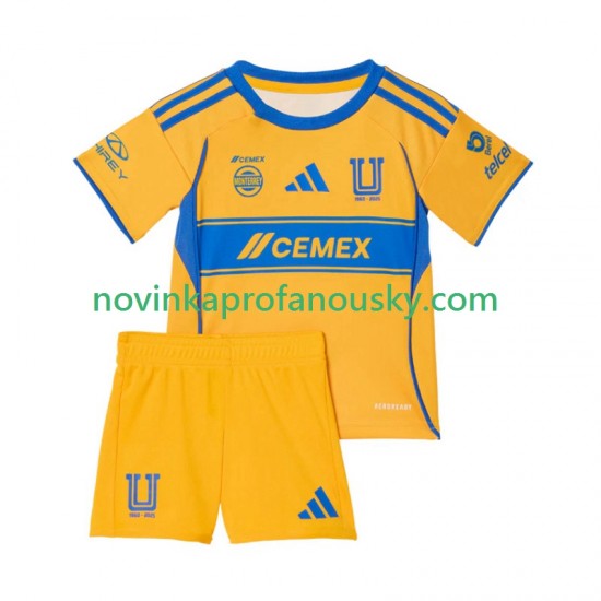 Tigres UANL Dres Domácí Fotbalové Dresy pro Děti 2025-2026 Krátký rukáv