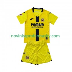 Villarreal CF Dres Domácí Fotbalové Dresy pro Děti 2025-2026 Krátký rukáv