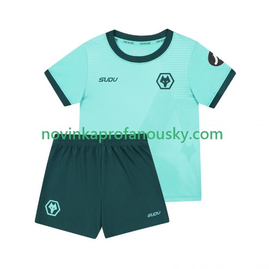 Wolverhampton Wanderers Dres Venkovní Fotbalové Dresy pro Děti 2025-2026 Krátký rukáv