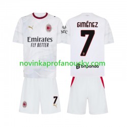 AC Milán Dres Gimenez 7 Venkovní Fotbalové Dresy pro Děti 2026-2027 Krátký rukáv