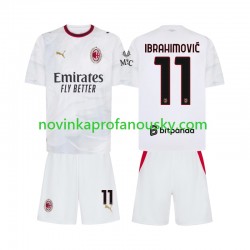 AC Milán Dres Ibrahimović 11 Venkovní Fotbalové Dresy pro Děti 2026-2027 Krátký rukáv