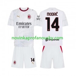 AC Milán Dres Modrić Luka 14 Venkovní Fotbalové Dresy pro Děti 2026-2027 Krátký rukáv